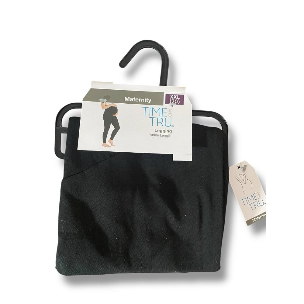 Brand New Time & Tru Maternity Legging Ankle Length Jegging, Black Size XXL (20)